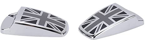 Itonash Front Hood Wiper Spray Nozzle Cover Trim Union Jack Style R50 R52 R55 R56 R57 R58 R59 R60 R61 F54 F55 Car Windshield UK Flag Decor