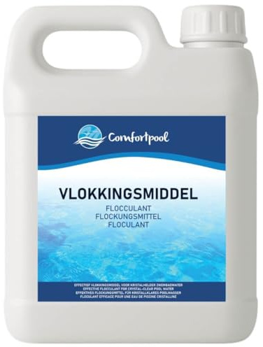 Floculant | 2,5 l | Liant pour particules de saleté | Pour une eau de piscine propre et claire | Dans un bidon pratique | Comfortpool