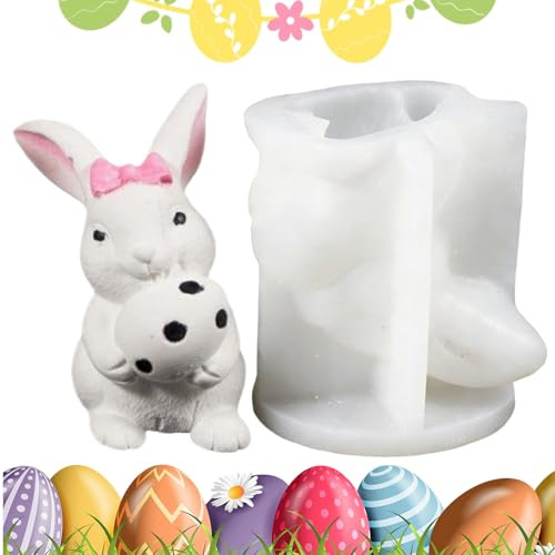 Moldes De De Pascua | Suministros Para La Elaboración De Velas De Silicona - Moldes para Yeso 3D | Para Decoración de Hogar, Granja, de Vacaciones, Jabón Artesanal, Resina, Artesanías, Yeso,