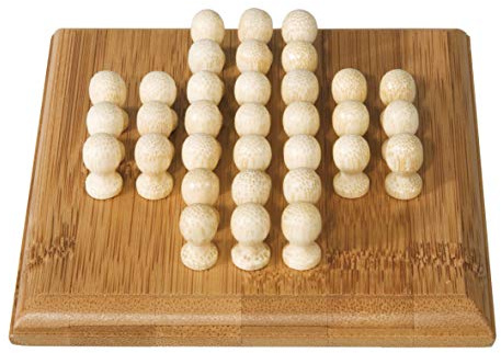 Fridolin Bamboo Game - Solitaire; Maße ca.: 12,80 x 13,00 x 3,40 cm