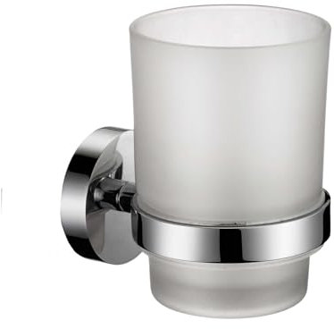 iBathUK Modern Chrome Toothbrush Holder Wall Mounted Tumbler Bathroom Accessory ACC107