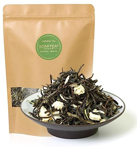 GOARTEA 250g / 8.8oz Premium Grade Jasmine Green Tea - Jasmine Tea Loose Leaf Moli Yinhao Fujian Chinese Tea