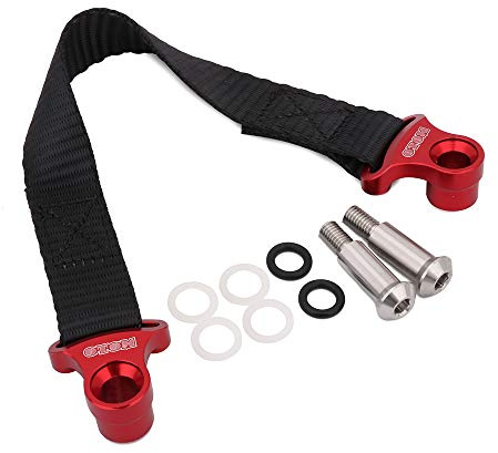 JFG Racing Correa de Remolque Universal para Motocicleta Correas de Amarre para Bucle de Remolque, Correa de Arrastre de Arrastre Resistente para Arrastre de tracción para Motocross Dirt Bike - Rojo