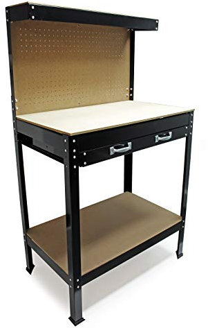 Banco da lavoro 1150x550x1400mm Tavolo da officina con parete forata