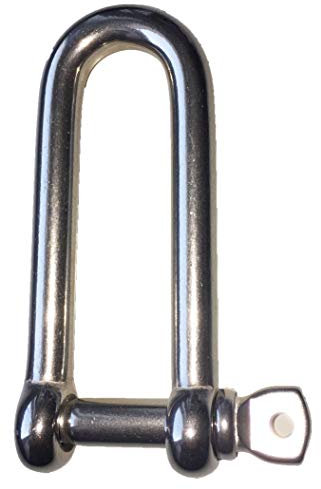 Sunload Schäkel gerade Lange Form Edelstahl AISI 316 V4A 2 Stück (10 mm)