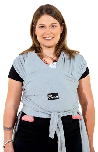 Koala Babycare Tragetuch Baby Neugeborene - Einfach Anzuziehen für Mütter und Väter - Babytrage Multi-Use Bis 9kg - Babytragetuch Blau