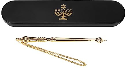 BRTAGG Puntero de Yad Torah 4649, puntero de la Biblia, herramienta de lectura de la Biblia (Dorado, 13cm)