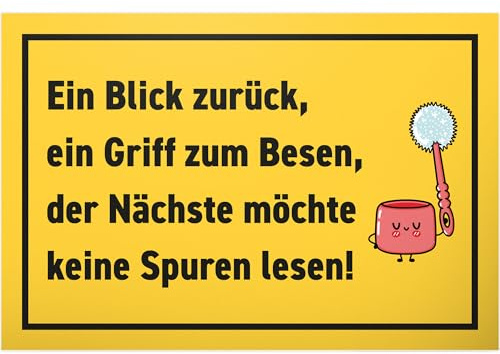 DankeDir! WC Gedicht - Schild 30 x 20 cm - Gästetoilette Gäste WC witzig Wand Deko Herren Türschild - Toilettenschild Toilette WC Schild zum aufhängen Kloschild lustig Klo Schild