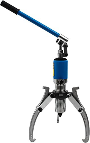OITTo 10 Tonnen Manueller Dreibacken-Abzieher Hydraulischer Ramper Hydraulischer Zahnradabzieher 3-Backen-Abzieher-Satz Lagerabzieher Abziehwerkzeug-Sets Fuß Beweglicher Griff 3 in 1 360 ° drehbar