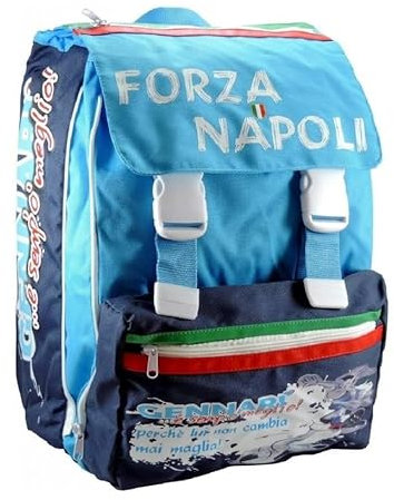 PRESTIGE & DELUXE Zaino Scuola Forza Napoli estensibile + 7 Penne Scatto cancellabili e penna colorata