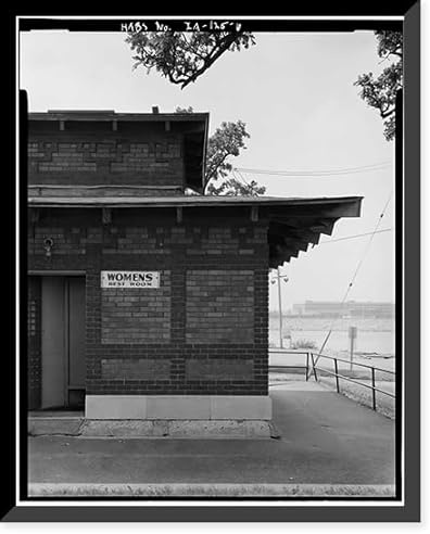 Historic Framed Print, Waterloo Water Works, Well House 4, Fairview & Lafayette Avenue, Waterloo, Black Hawk County, IA - 6, 17-7/8 x 21-7/8