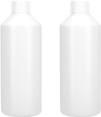 TEC Plastic Bottles 500ml White HDPE UK Made Empty Containers 28mm Non Leak Screw Cap Lids Chemicals Liquid 30% Recycled (2)