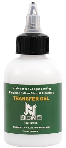 NISIMP Tattoo Transfer Gel,4oz Tattoo Transfer Stencil Creme,Fast&Clear langanhaltende Tattoo Stencil Transfer Gel Lösung für Tattoo Artist HFTG1