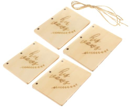 WHAMVOX 4stücke Teiliges Holz Vow Buch Für Hochzeitsgelübde Robuste Kraftpapier Notizbücher Für Braut Und Bräutigam Für Hochzeitsjournal Und Verlobungsgeschenke Beige