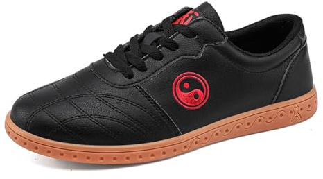 ForceRoute Tai Chi Shoes,kung Fu Shoes,Chinese Traditional Wushu Shoes Leather,taekwondo Shoes,for Men Women,Unisex,Non-Slip,Light,Breathable,for Taekwondo,Boxing,Karate,Kung Fu And TaiChi
