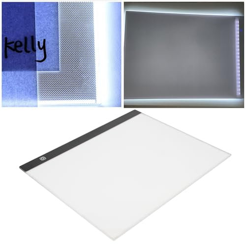 LetCart Leuchttisch A3 Leuchttafel Tracer, 3 Dimmmodi Touch-Steuerung, Micro-USB-Stromversorgung, glättende LED-Lichtunterlage für Malerei, Nachzeichnen, Skizzieren