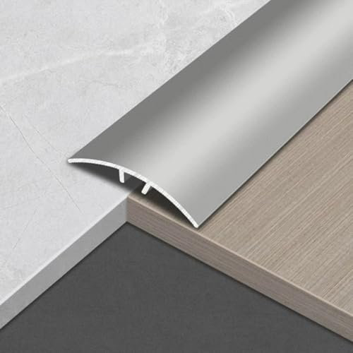 RTVGNSZSJL Bodenübergangsleisten Für Türschwellen, 90cm Aluminium Bodenprofil, Übergangsprofil Für Parkett Und Laminat (40mm, Schwarz)(Silver)