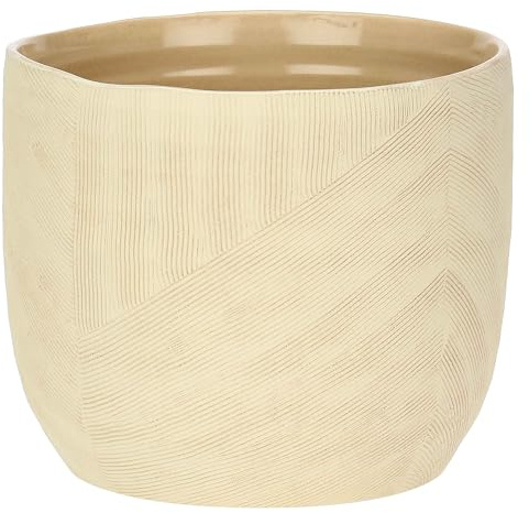 rituali domestici - Ceramic Cachepot L 22.5 x 22.5 cm, Depth 18 cm, Sulledune Collection