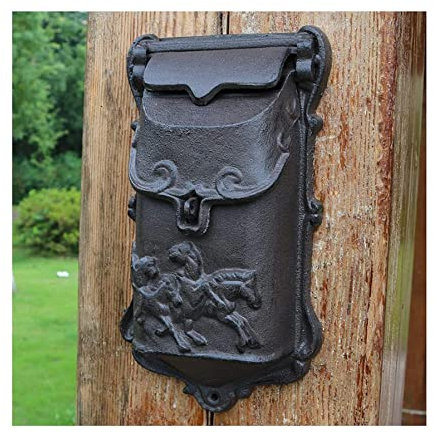 Wall-Mount Mailbox Wall Mounted Post Box Wall-mount Mailboxes Lockable Postbox Retro Style Mailbox Villa Outdoor Drop Box For Home Garden Letter Box Decoration