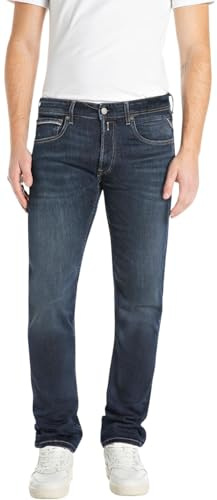 Replay Grover Power Stretch - Pantalones Vaqueros para Hombre, Color Azul Oscuro 007 (Azul), 32 W/30 L, 007 Dark Blue, 32W / 30L