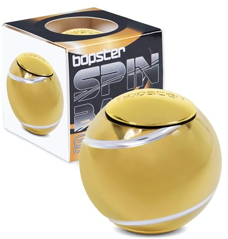 bopster Metal Spin Ball Fidget Handspinner | Premium Desk Leksak för Barn, Tonåringar och Vuxna | Stress- och Ångestlindring | Autism, ADHD, ADD (Guld / Silver)