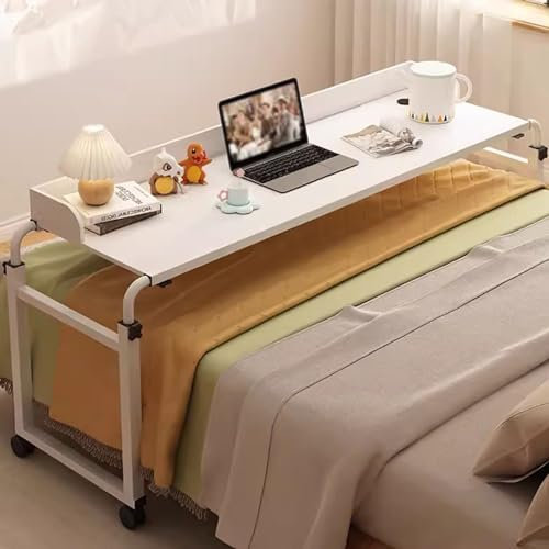 Generisch Laptopständer, Computer-Stehpult, Tabletttisch, rollbarer medizinischer Tisch über dem Bett, höhenverstellbar von 65–95 cm, Stehtisch über dem Bett, medizinischer Kingsize-Tisch mi