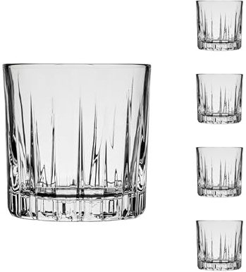 Ocean by Anchor Hocking Traze Present Rocks Glasses (4-Pieces), 12-ounce, Dishwasher Safe