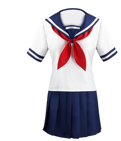 Disfraz de cosplay JK para niñas, falda escolar japonesa, uniforme de manga corta para niñas, uniforme de cosplay con pajarita para actuaciones en escenario, fiesta cosplay, uso diario