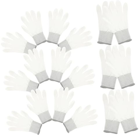 Happyyami 10paare Schutzhandschuhe Aus Nylon Für Werkstatt Garten Und Reparaturen Robust Und Atmungsaktiv Schmutzabweisend Und Verschleißfest