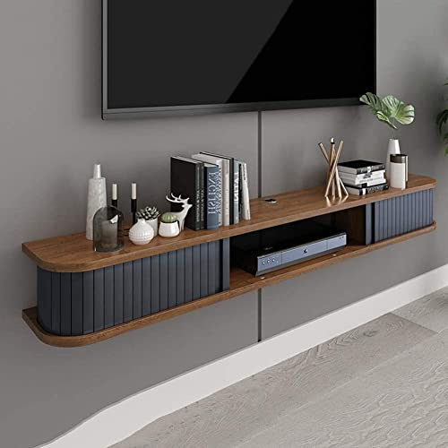 Wall Mounted Floating TV Stand Cabinet - Entertainment Console Gaming Shelving Unit for Living Room