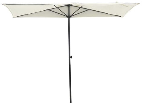 GFYHTN Halbrunder Wandschirm, HalbRechteckig Gartenschirm 250x130 cm, Höhenverstellbarer Halbschirm für Deck Balkon Wand(Beige)