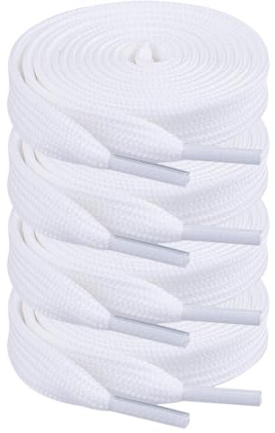 2 paia di lacci piatti da 10 mm e 120 cm di lunghezza. Sono progettati per scarpe casual da bambino e da adulto.Sono adatti a scarpe sportive, da corsa, da trekking e da jogging