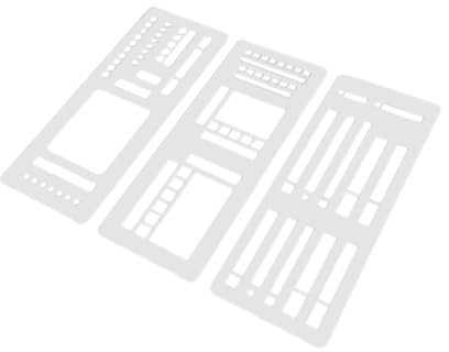 Nishiyuenyi 3 Stück Zeichenschablonen Kalender Zubehör Aufgabenlisten Vorlagen Malset Flexibles Und Robustes Design Zum Erstellen von Layouts für Persönliche Pla, Style C