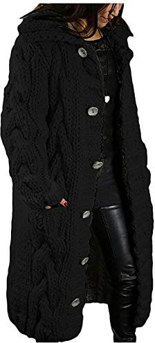 Uwdiohq Gilet Femme Taille Grande Pull De Poche Cardigan À Poitrine Manches Capuche Manteau Coton Chaud Et Doux Long Laine Bleu Marine Courtes Rose Veste Légère Été Rouge Ete Col V avec Fin Vert