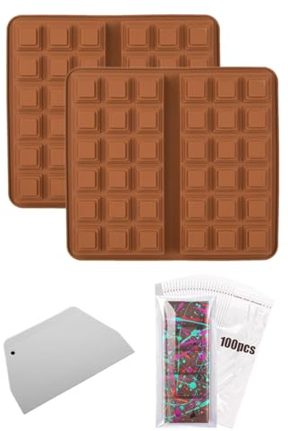 Chokladstångsform, bakverktyg | dessertform, för frys, matlagning, ugn, mikrovågsugn, choklad, efterrätt, kex, gelé,
