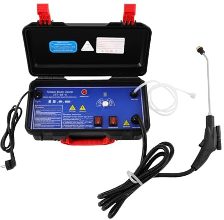 Limpiador de vapor de alta presión 3000 W, 3,5 bar limpiador de vapor eléctrico profesional con 6 velocidades ajustables y 5 cepillos para coche, hogar, suelo de baldosas