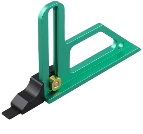 Dolvitrny Einstellbares Tiefenmesser für Holzbearbeitung, 0–60 mm Höhenmesswerkzeug mit Dual-Skala-Lineal, kompatibel mit Tischsäge und Fräsen