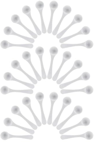 SUPVOX Lot de 100 Mini Cuillères Doseuses Blanches en Plastique 2g 4ml pour Sel et Épices, Légères et Polyvalentes, Cuisson Pâtisserie