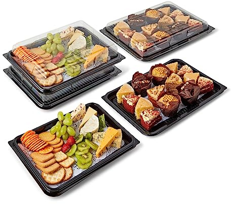 15x Small Buffet Catering Party Food/Sandwich Platter Trays (With Lids)