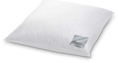 Hochwertiges Dreikammerkissen Diamant | premium soft | 80x80 cm weiße norddeutsche neue Gänsefedern und Daunen, Klasse I, 70%. Federchen / 30% Daunen | 100% Baumwolle | Deutsches Qualitätsprodukt 925.22.305 by HANSKRUCHEN