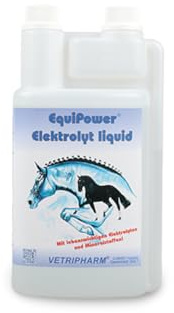 Equipower - Elektrolyt Liquid | 1 l | Flüssiges Ergänzungsfuttermittel für Pferde | ADMR-konform