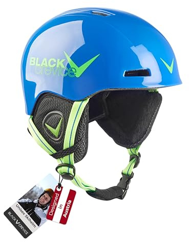 Black Crevice Kinder Skihelm Stubai, blau/grün, 48-52 cm