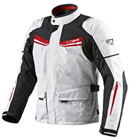 Jet herr vit textil skyddande motorcykel jacka vattentät CE pansrade, Vitt, XXL