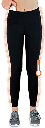 Formbelt Thermo Leggings Damen Winter Gefüttert mit Handytasche warme Sporthose Thermoleggins lauftights Fleece Jogginghose Leggins Tights Warme Winterhose