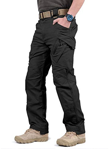 YASHANG Pantaloni da Combattimento da Uomo City Pantaloni da carico Tattici Pantaloni da Esercito Pantaloni Casual da Trekking Elasticizzati Multitasche ﻿