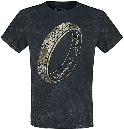 Herr der Ringe One Ring to Rule Them All Männer T-Shirt schwarz M 100% Baumwolle Fan-Merch, Filme