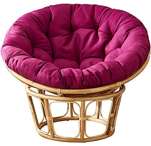 TDHLW Rund Papasansessel Kissen, Papasan Chair Cushion, Papasan-Kissen, Floor Cushion for Swinging Chair, Papasansessel Kissen, Outdoor Patio Swivel Chair Cushion,Lila,Dia 130cm/51inch