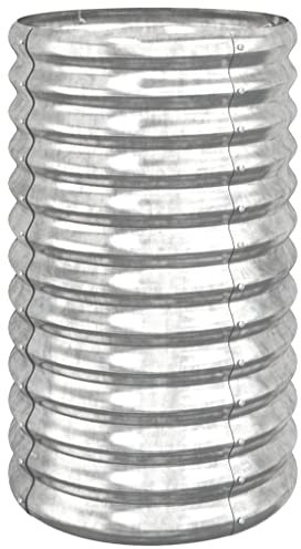 vidaXL Pflanzkübel Blumenkübel Hochbeet Blumenkasten Pflanzgefäß Pflanzkasten Blumentopf Garten Verzinkter Stahl 40x40x68cm Silbern