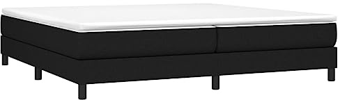 vidaXL Estructura de Cama con somier Tela Negro 200x200 cm