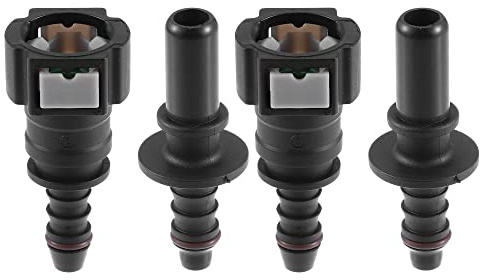 A ABSOPRO 2 set bränsleledningsanslutning, slangkoppling 9,49 mm till 8 mm rak snabbkontakt för bil, gas, bränsleledning